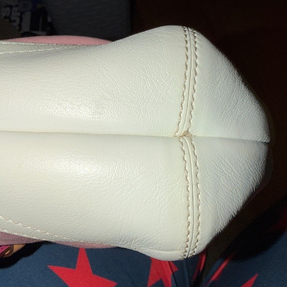 Pink and White Leather Coach Bag - Picture 8 of 9